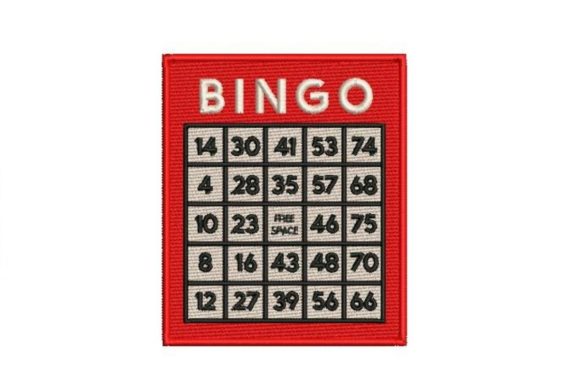 Bingo Card Embroidery Design