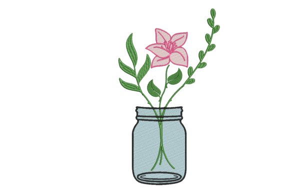 Flower Vase Pink: A Seasonal Embroidery Gem