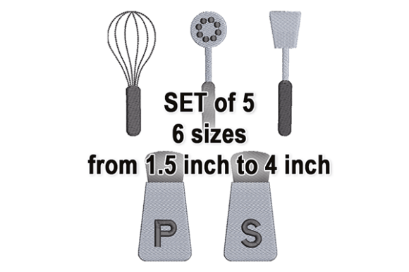 Kitchen Tools Set Embroidery