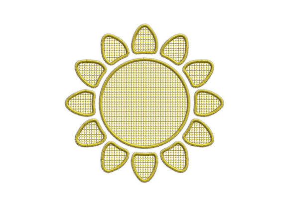 Sun Net Fill Embroidery Design